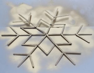 Popsicle Stick Snowflake Idea