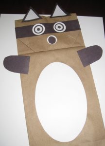Raccoon Paper Bag Puppet