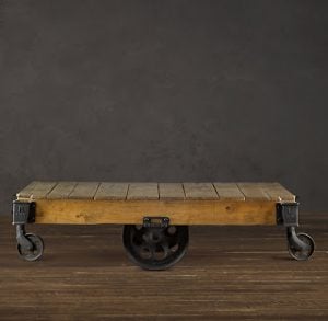 Rail Cart Coffee Table