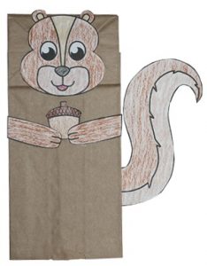 Squirrel Paper Bag Puppet