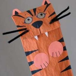 Tiger Paper Bag Puppet
