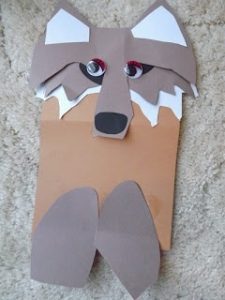 Wolf Paper Bag Puppet