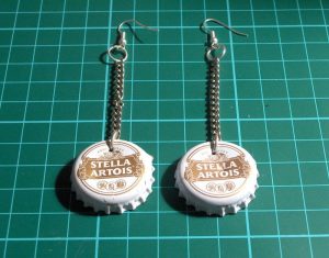 Beer Bottle Cap Earrings