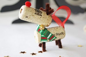 Build Wine Cork Reindeer Ornament