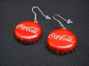 Coke Bottle Cap Earrings