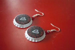 DIY Bottle Cap Earrings