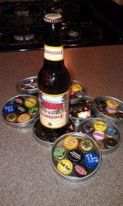 Homemade Beer Bottle Cap Coasters