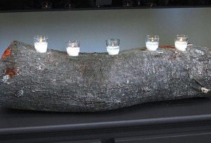 Log Candle Holder