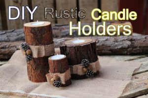 Log Candle Holder Centerpieces