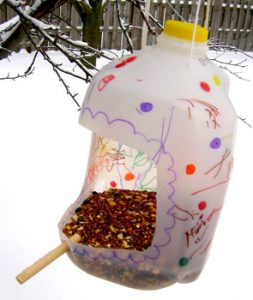 Milk Jug Bird Feeder Craft