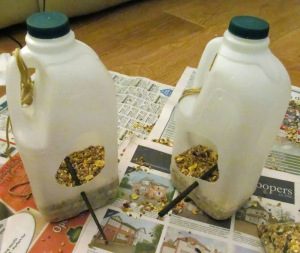 Milk Jug Bird Feeder Craft for Kids