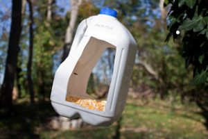 Bird Feeder with Milk Jug