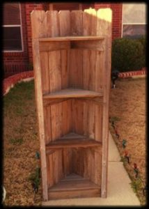 Pallet Corner Bookcase