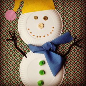 Paper Plate Snowman