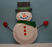 Paper Plate Snowman Activity