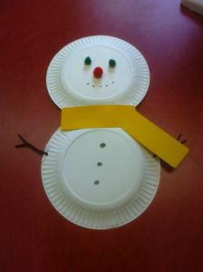 Paper Plate Snowman Craft for Preschoolers