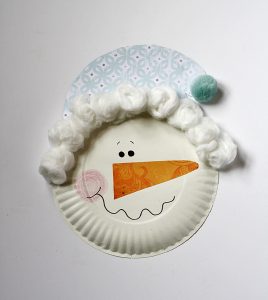 Paper Plate Snowman Face