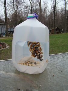 Plastic Milk Jug Bird Feeder