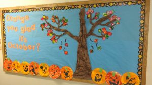 Pumpkin Patch Fall Bulletin Board Idea