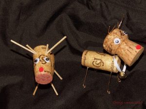 Reindeer Made from Wine Corks