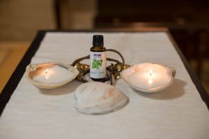 Seashell Candles as Centerpiece