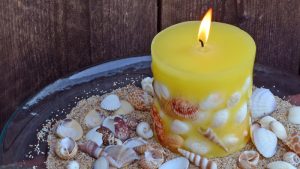 Seashell Embedded Candle