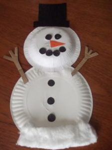 Snowman with Paper Plates