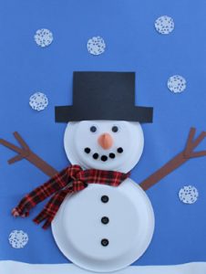 Snowman Paper Plate Craft