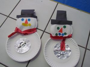 Paper Plate Snowmen