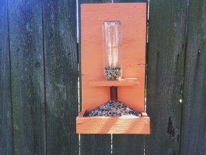 Upside Down Wine Bottle Bird Feeder