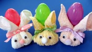 Washcloth Bunny Egg Holders