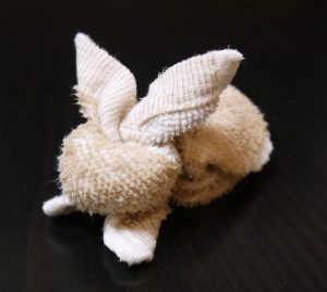 Washcloth Origami Bunny