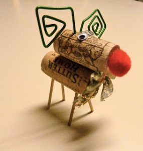 Wine Cork Reindeer Directions