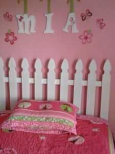 Wooden Picket Fence Headboard