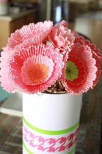 Cupcake Liner Flower Bouquet