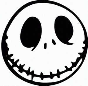 Happy Jack Skellington Stencil Pumpkin