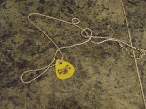 Homemade Guitar Pick Necklace