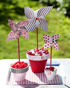 Paper Pinwheel Centerpiece