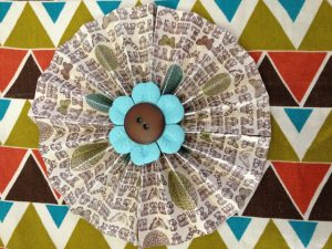 Paper Pleated Pinwheel