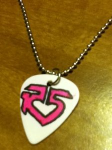 R5 Guitar Pick Necklace