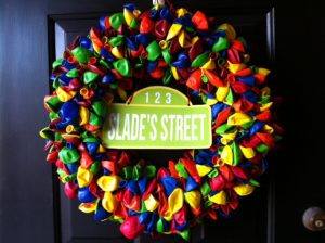 Sesame Street Balloon Wreath