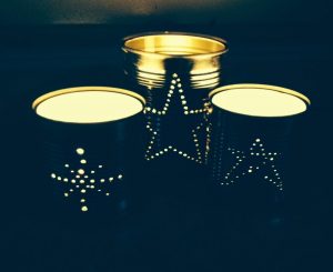 Tin Can Lanterns for Wedding