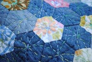 Denim Hexagon Quilt