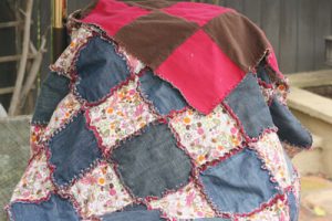 Upcycled Denim Rag Quilt