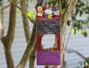 Milk Carton Bird Feeder