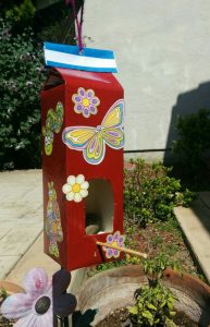 Milk Carton Bird Feeder Craft