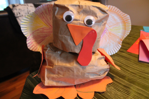 Paper Bag Turkey Centerpiece
