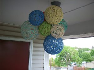 Paper Mache Yarn Lanterns