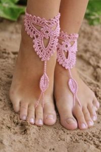Crochet Barefoot Sandals for the Beach
