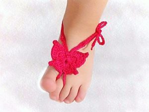 Free Crochet Butterfly Barefoot Sandals Pattern
